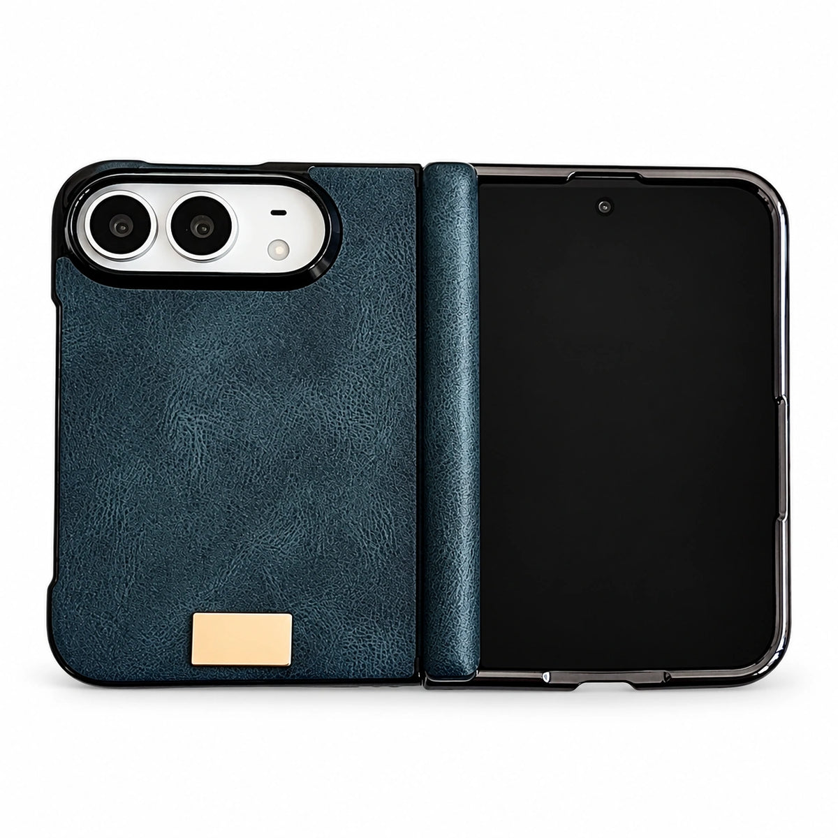 Textured Hinge-Cover iPhone Duo Case in Blue, case only