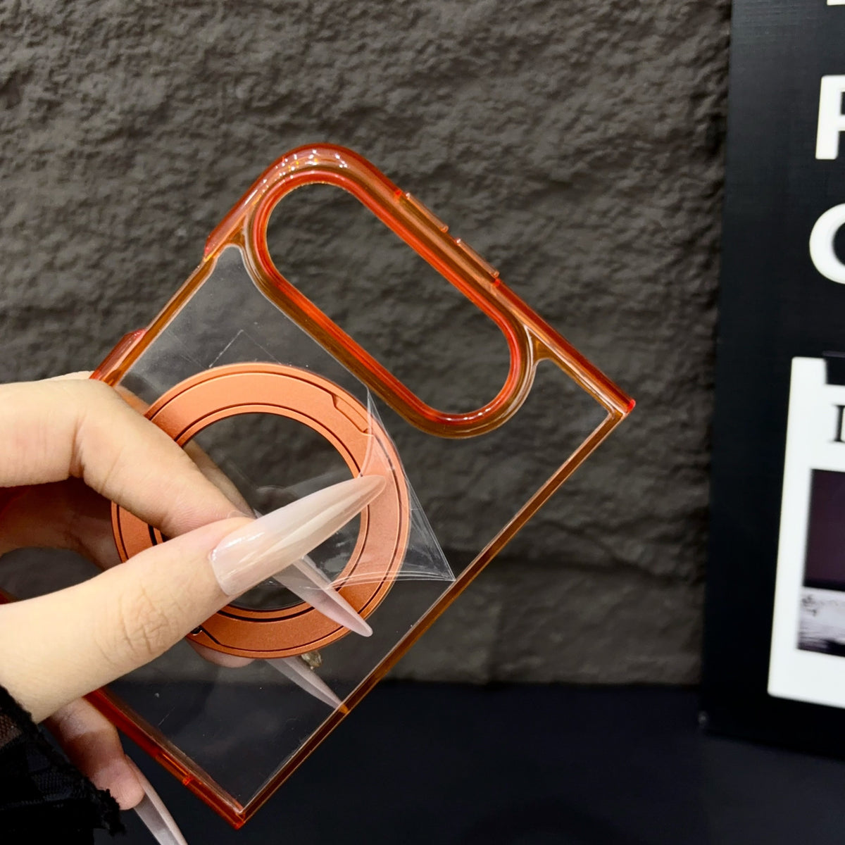 Transparent Color Ring Stand iPhone Duo Case - Original product photo 2