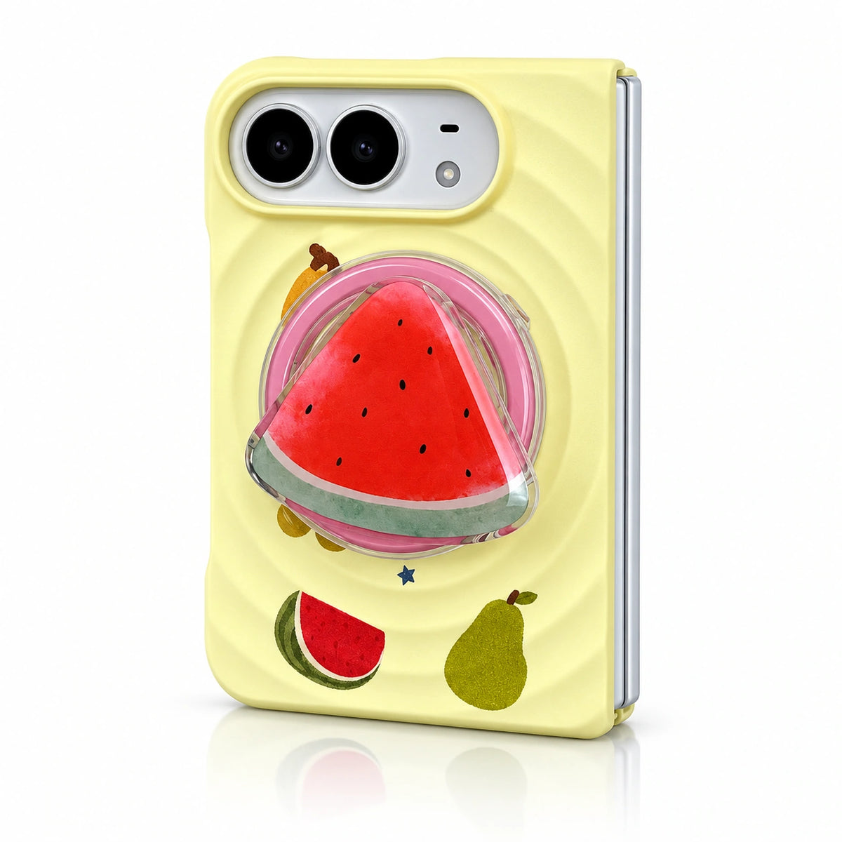 Fruit Ripple iPhone Duo Case in Yellow + Stand