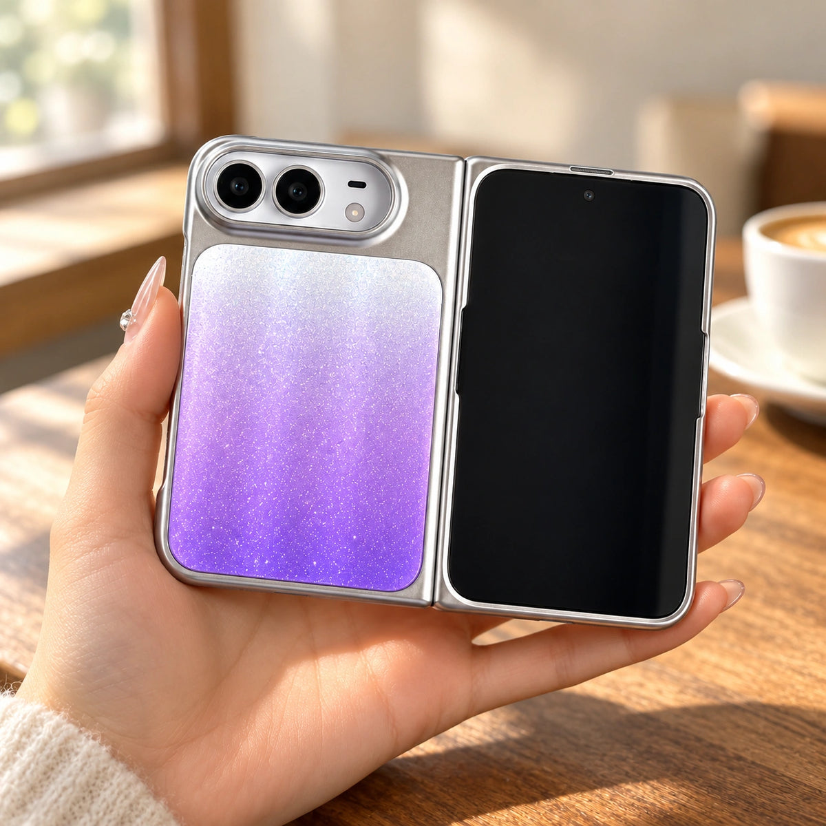 Aurora Shimmer iPhone Duo Case, styled product photo