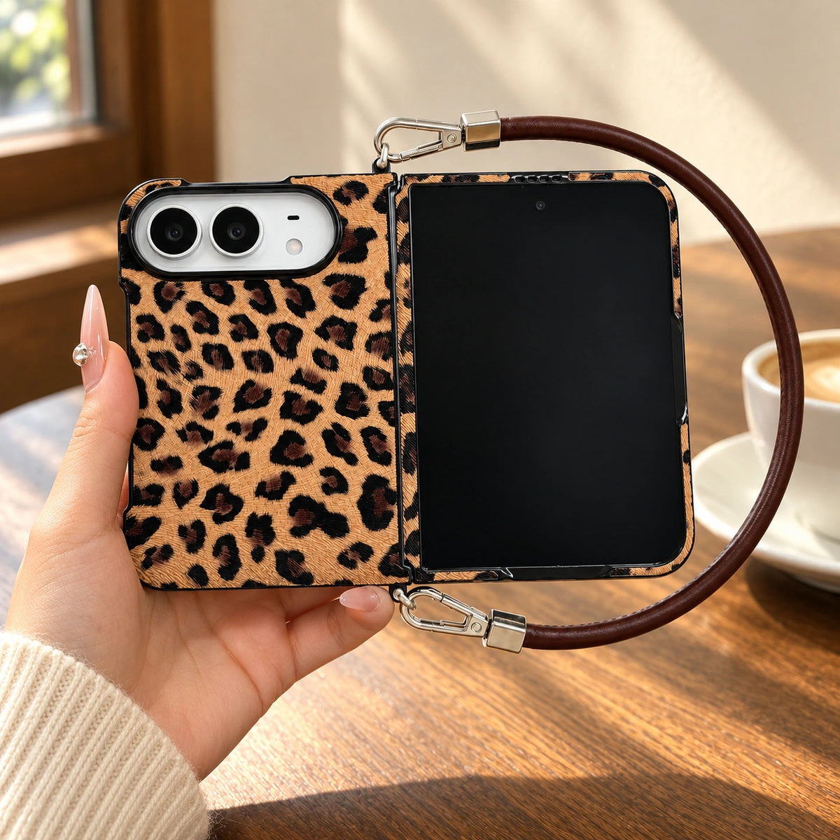 Textured Handle iPhone Duo Case, held in hand