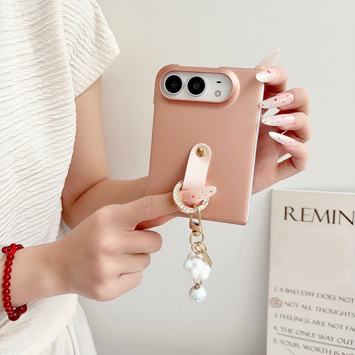 Cloud Texture Pearl Charm iPhone Duo Case - Original product photo 13