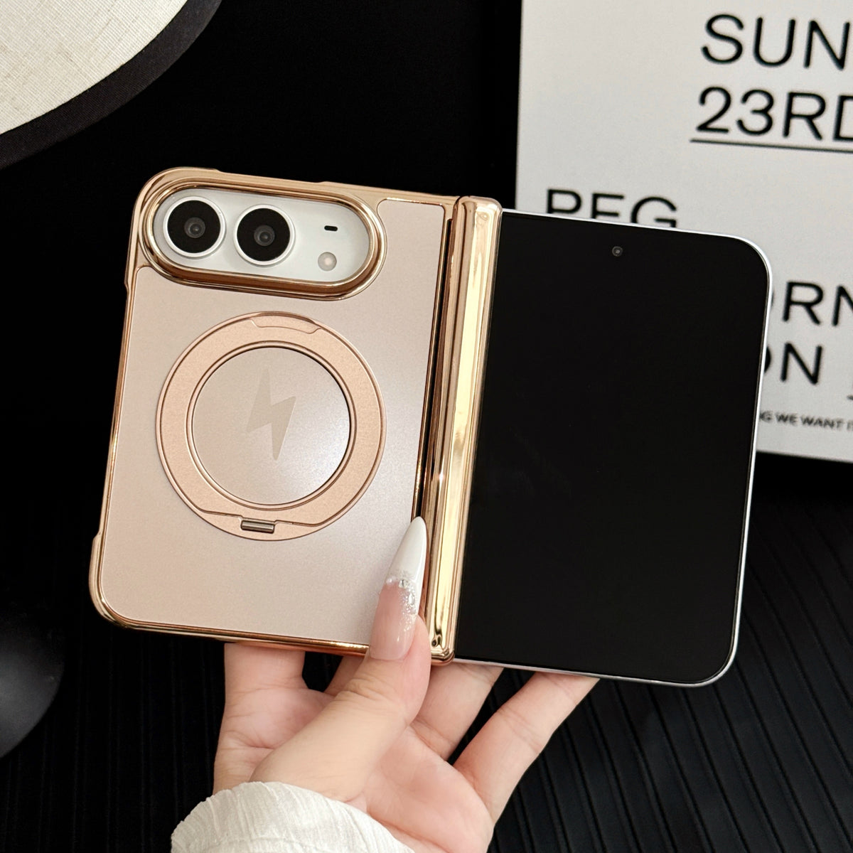 Metallic Ring Stand iPhone Duo Case - Original product photo 2