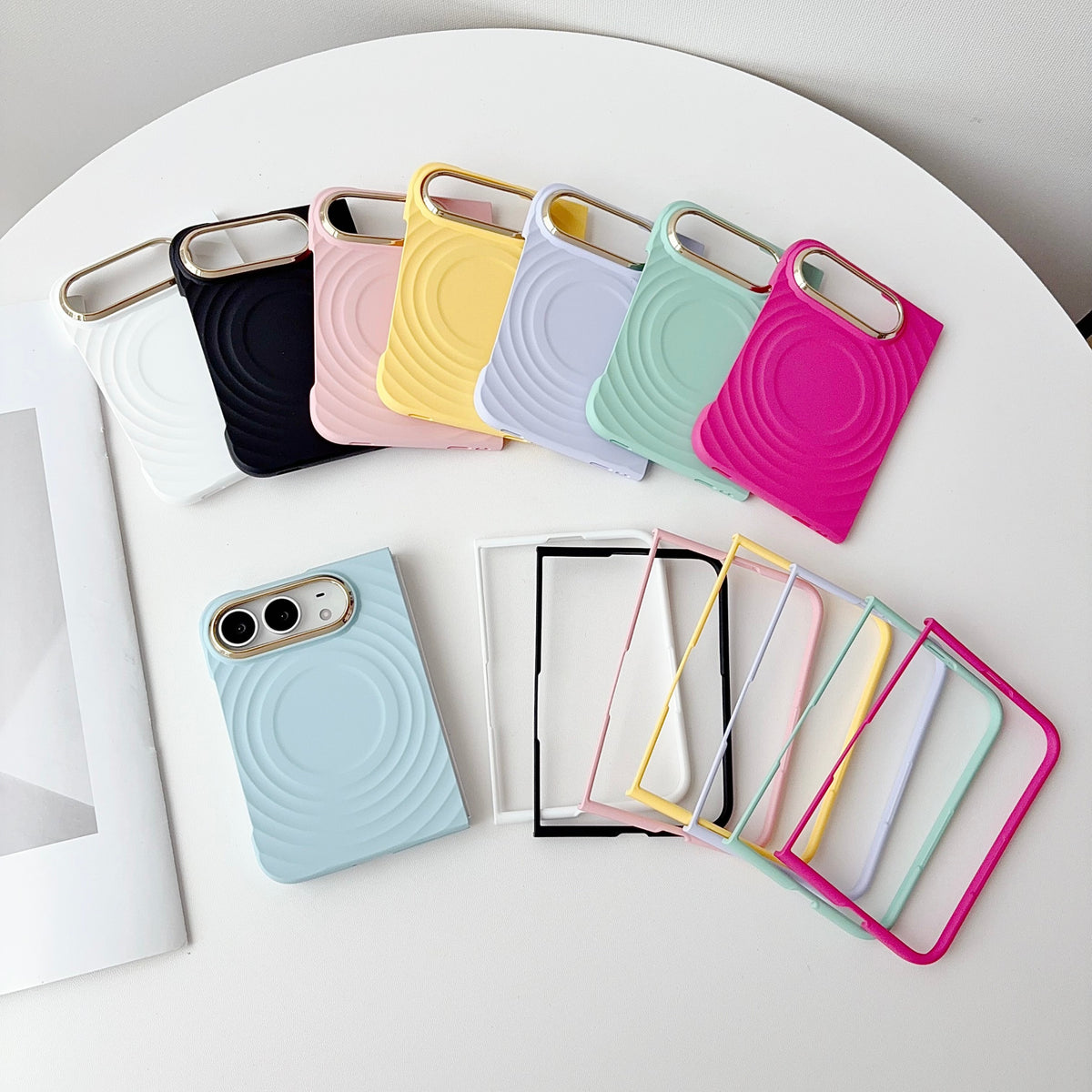 caseease ripple soft-touch iPhone Duo case with frame, product photo