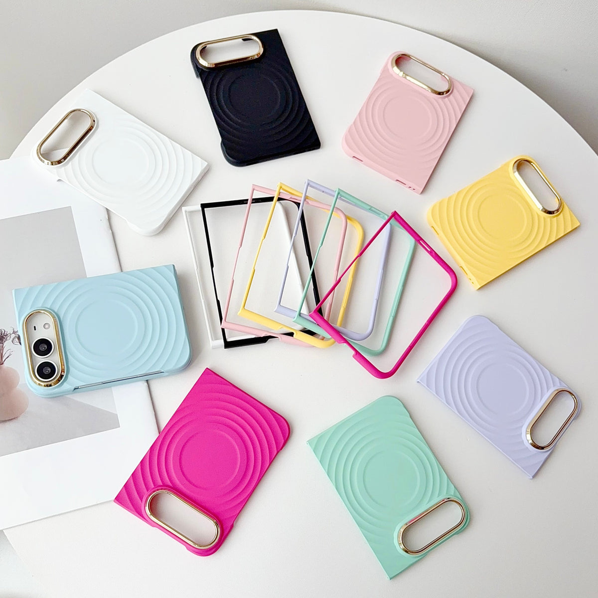 caseease ripple soft-touch iPhone Duo case with frame, product photo