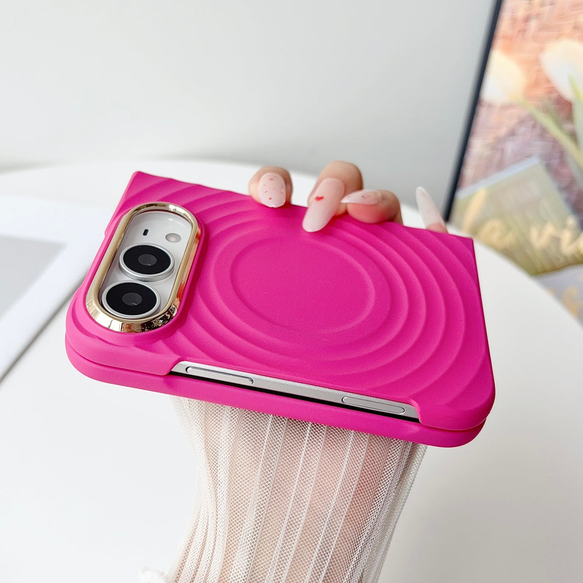 caseease ripple soft-touch iPhone Duo case with frame, product photo