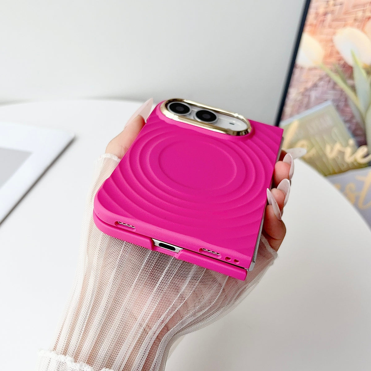 caseease ripple soft-touch iPhone Duo case with frame, product photo