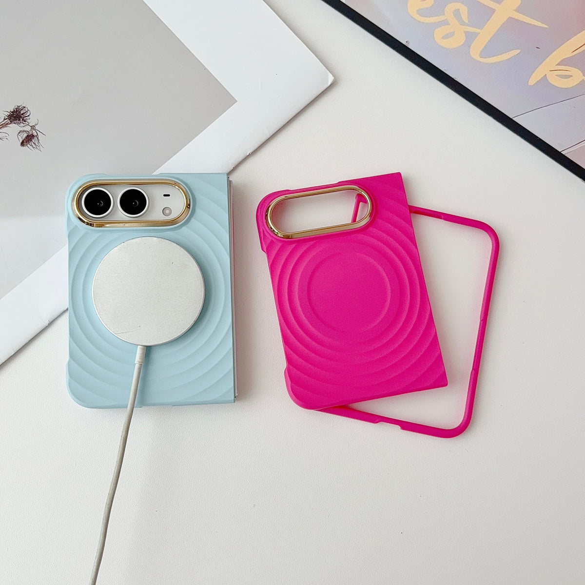 caseease ripple soft-touch iPhone Duo case with frame, product photo