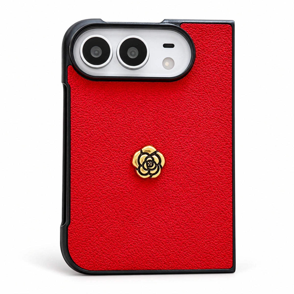Camellia Textured iPhone Duo Case in Red