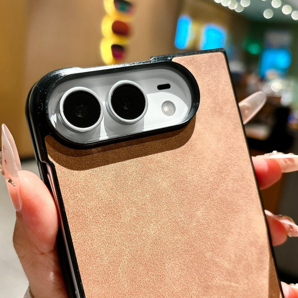 Suede-Feel Textured iPhone Duo Case - Original product photo 3