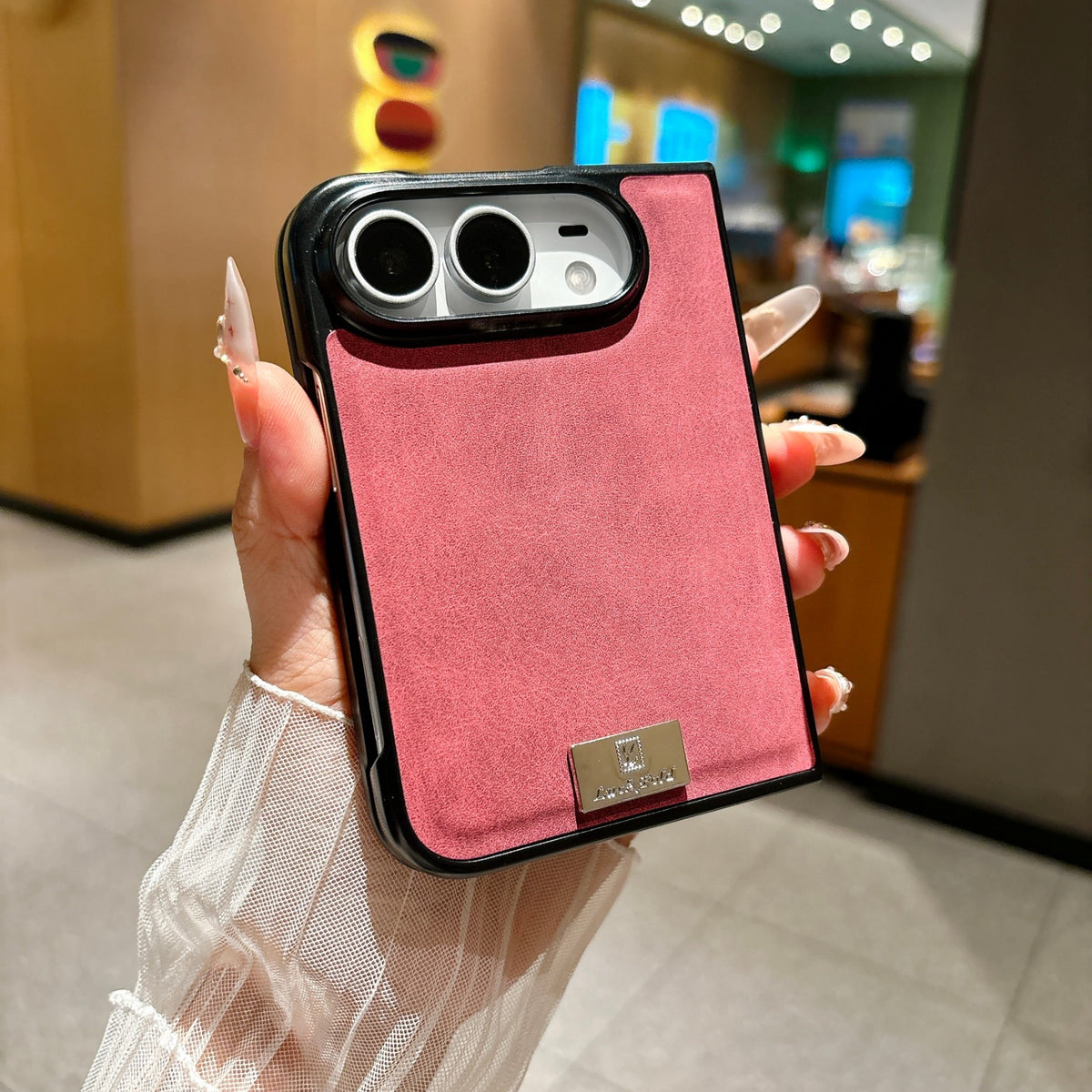 Suede-Feel Textured iPhone Duo Case - Original product photo 7