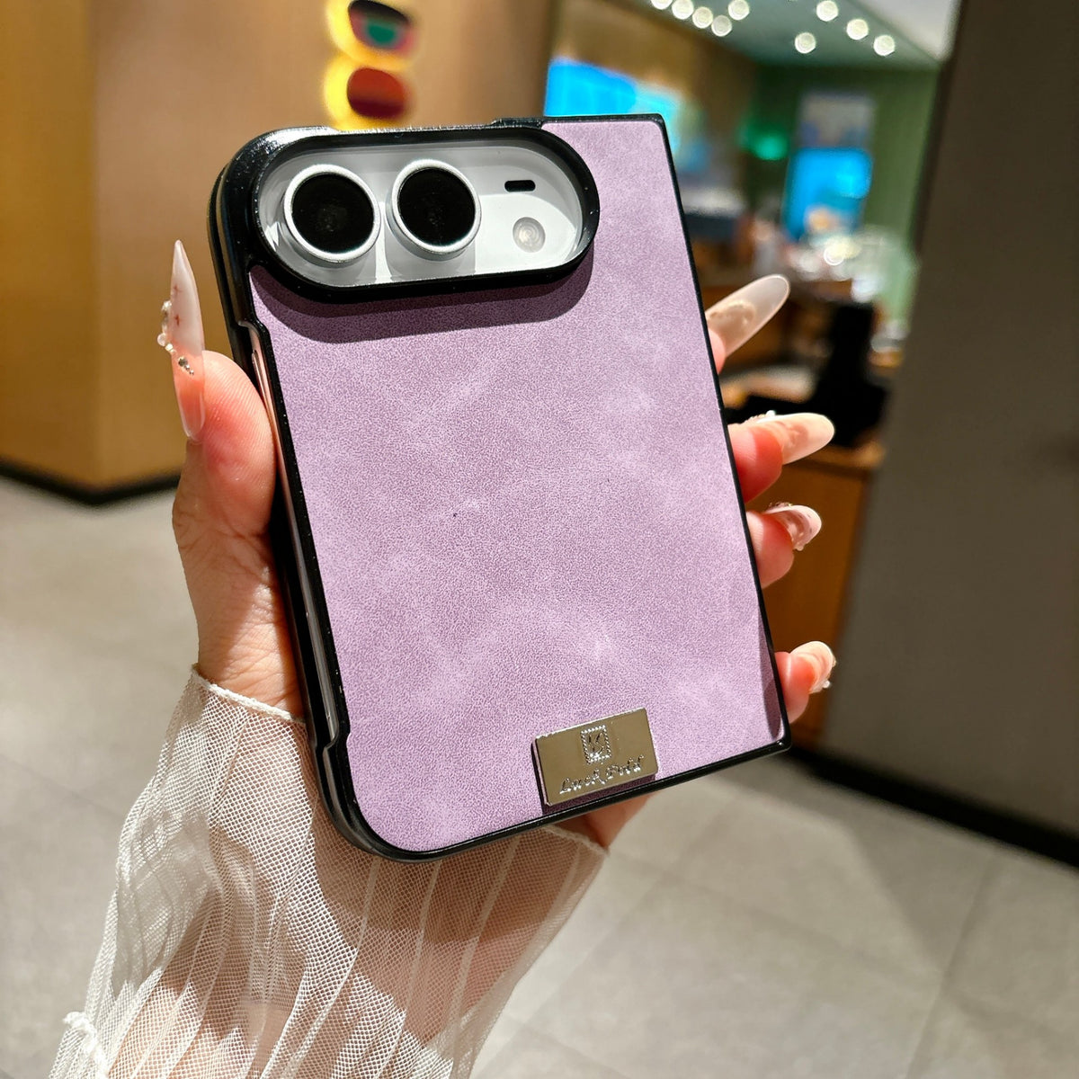 Suede-Feel Textured iPhone Duo Case - Original product photo 11