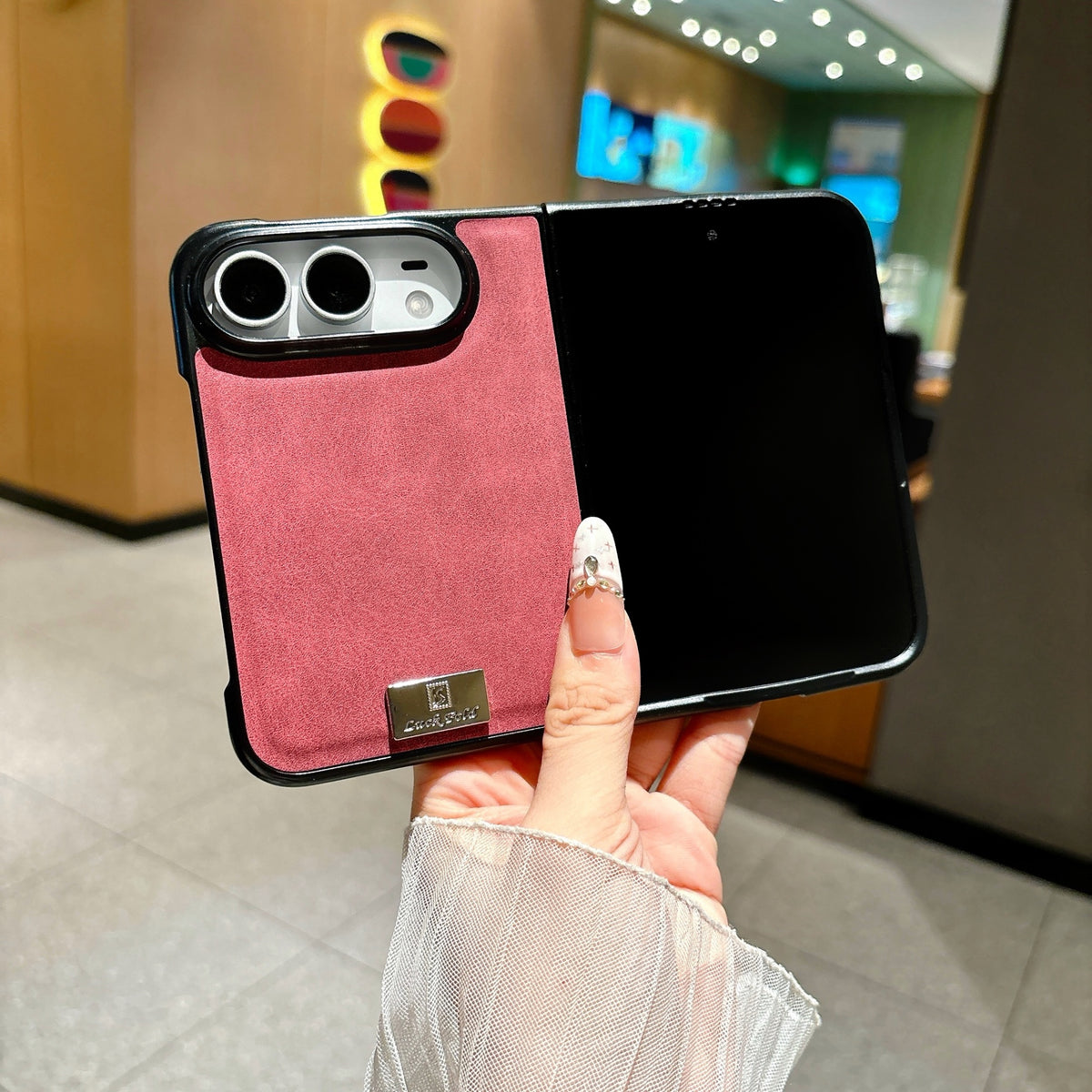 Suede-Feel Textured iPhone Duo Case - Original product photo 12
