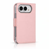 Stitched Folio iPhone Duo Case in Pink