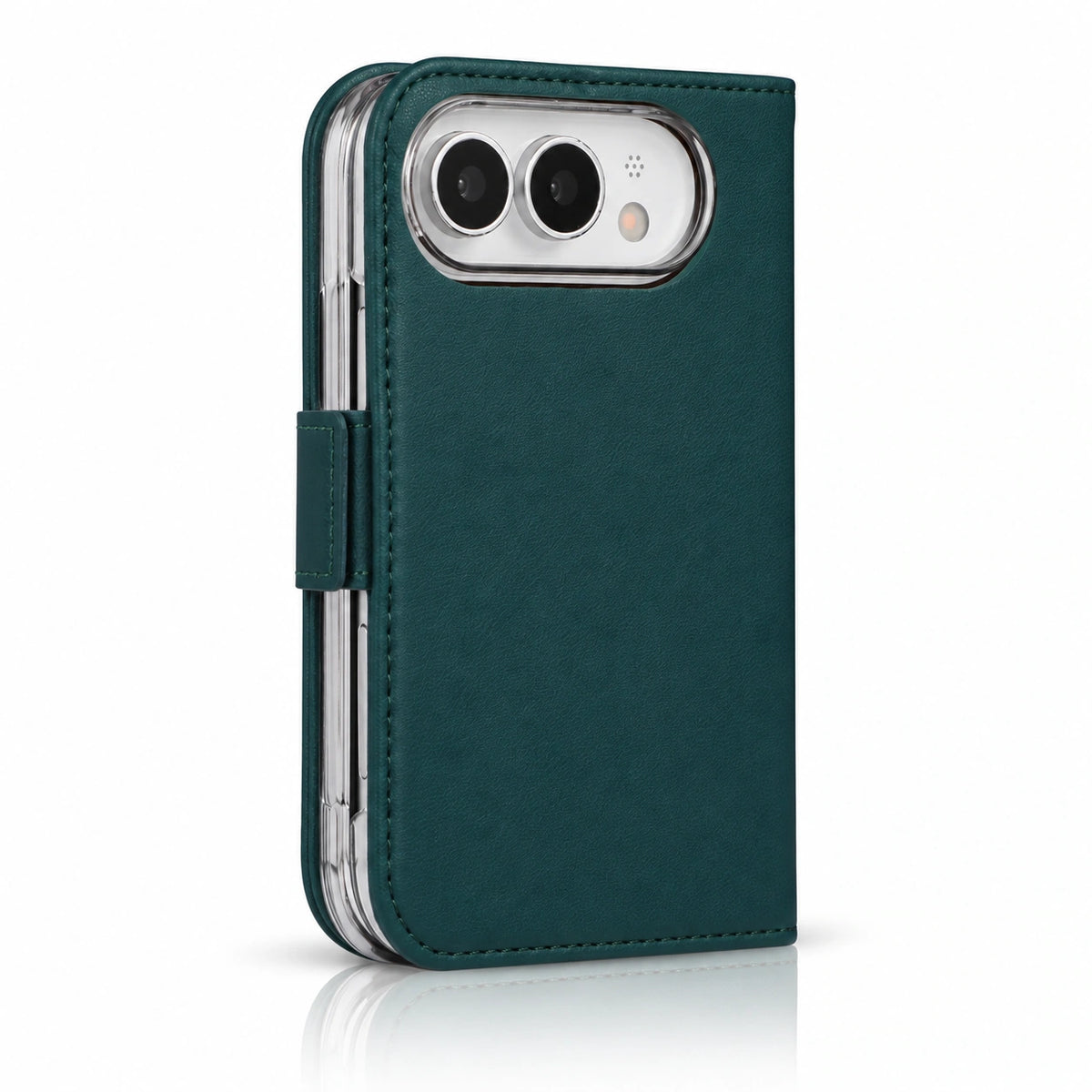 Stitched Folio iPhone Duo Case in Green