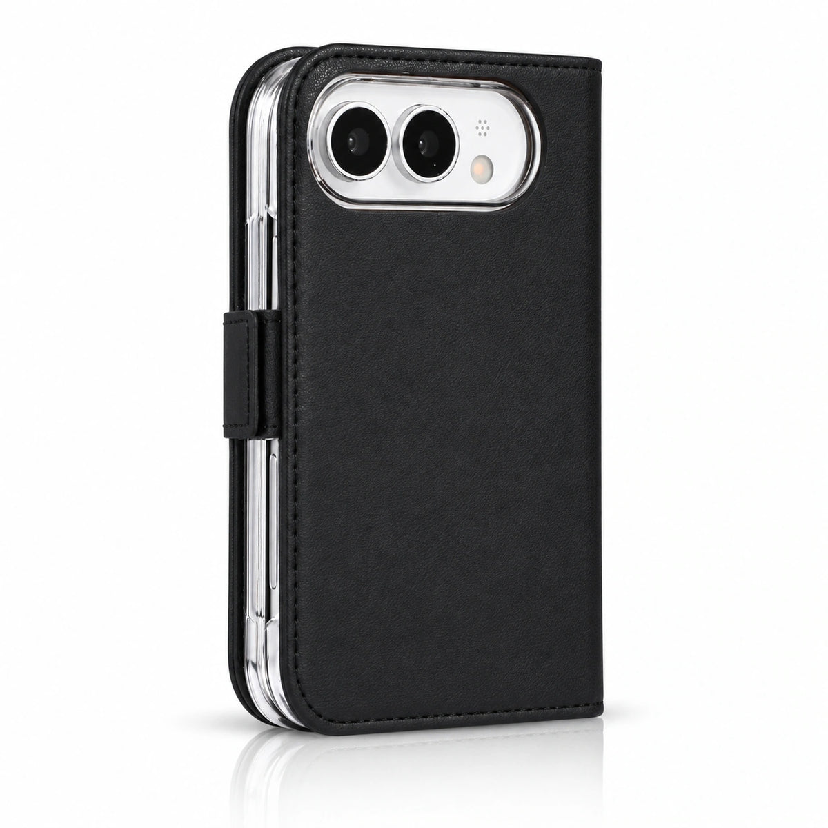 Stitched Folio iPhone Duo Case in Black