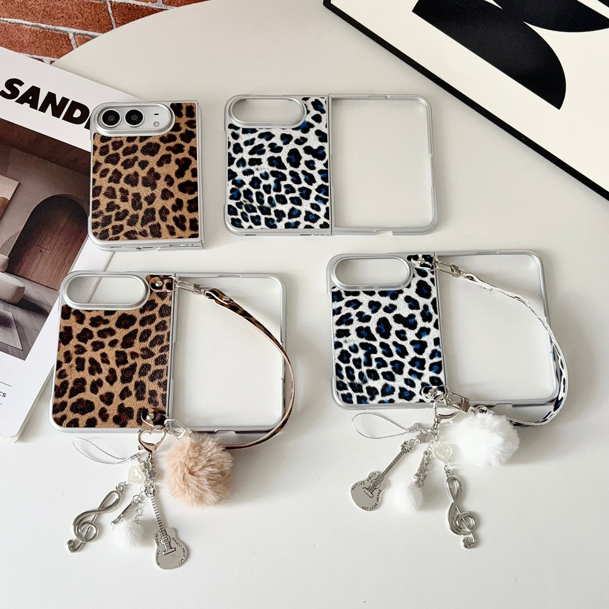 caseease leopard print iPhone Duo case, product photo