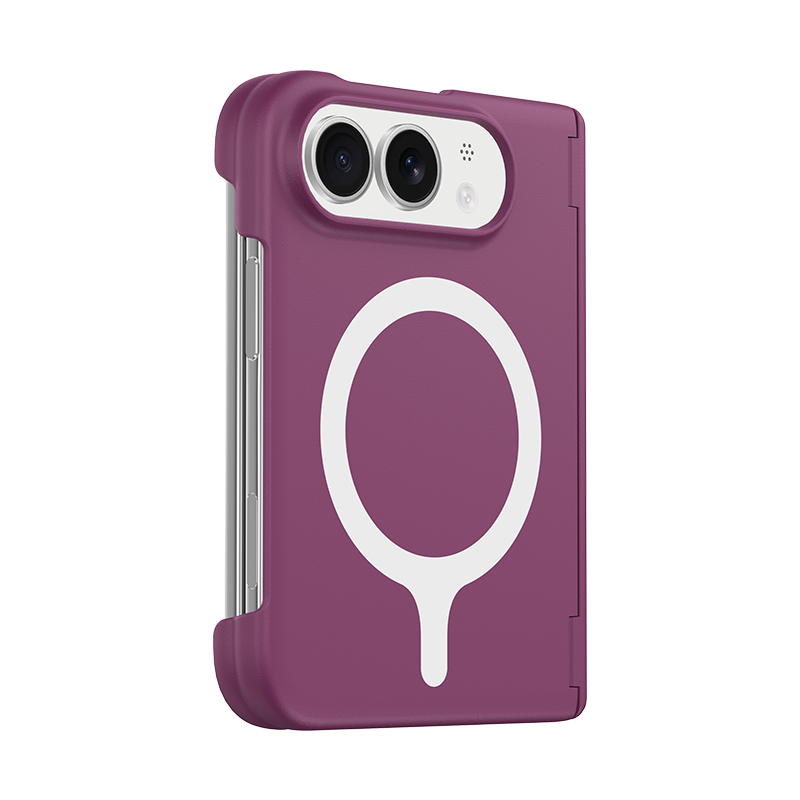 caseease solid color hinge-cover iPhone Duo case - Purple, product photo
