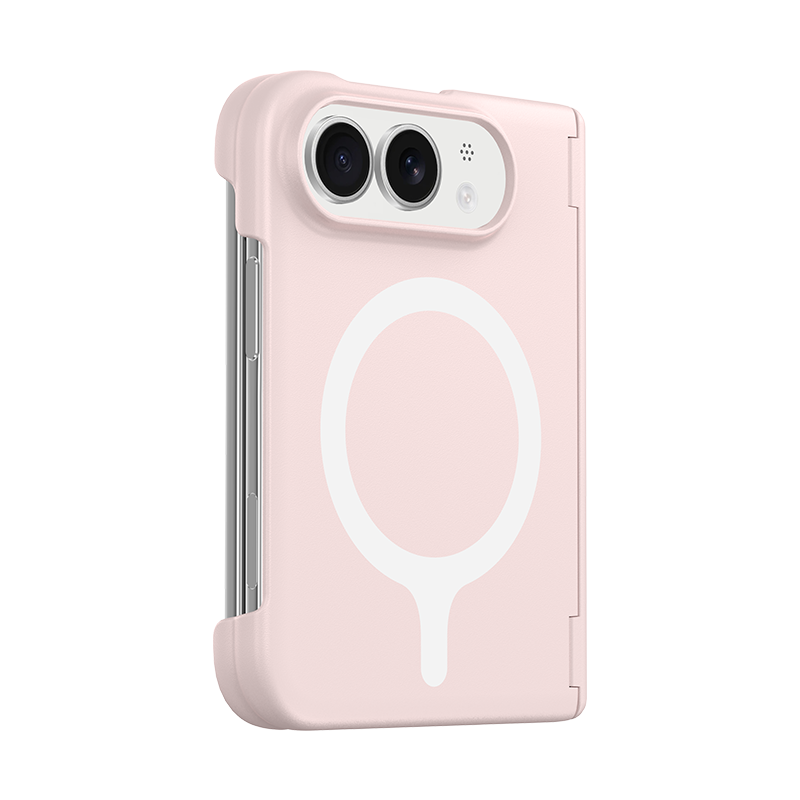 caseease solid color hinge-cover iPhone Duo case - Pink, product photo