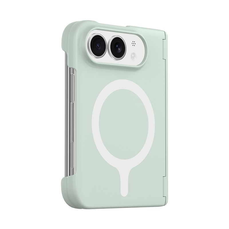caseease solid color hinge-cover iPhone Duo case - Mint Green, product photo