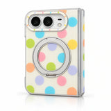 caseease polka dot ring stand iPhone Duo case - Colorful Dots