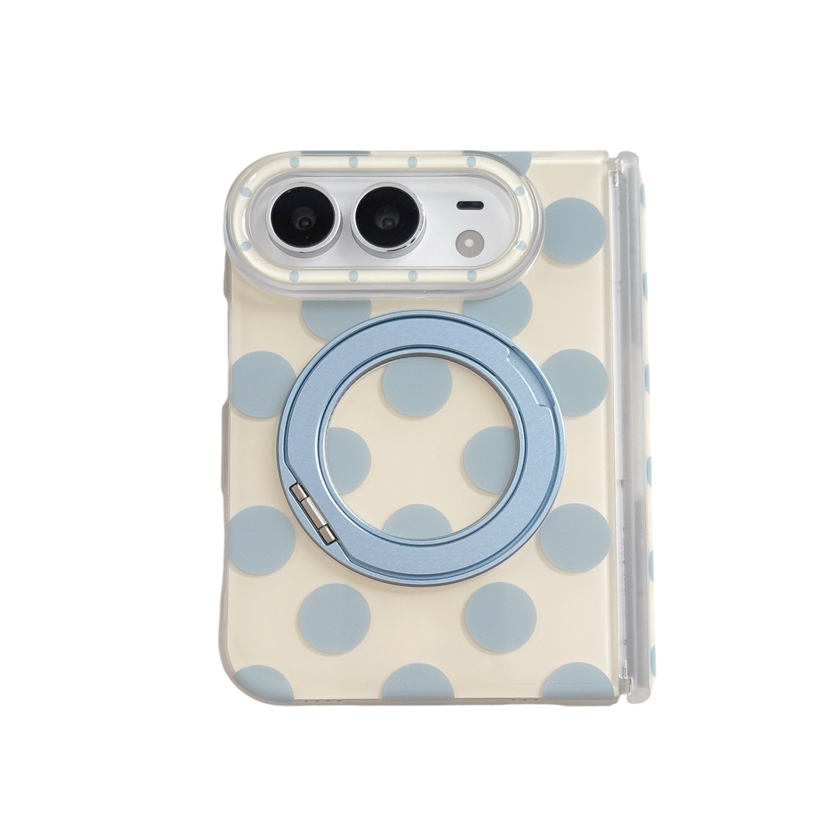 caseease polka dot ring stand iPhone Duo case, product photo