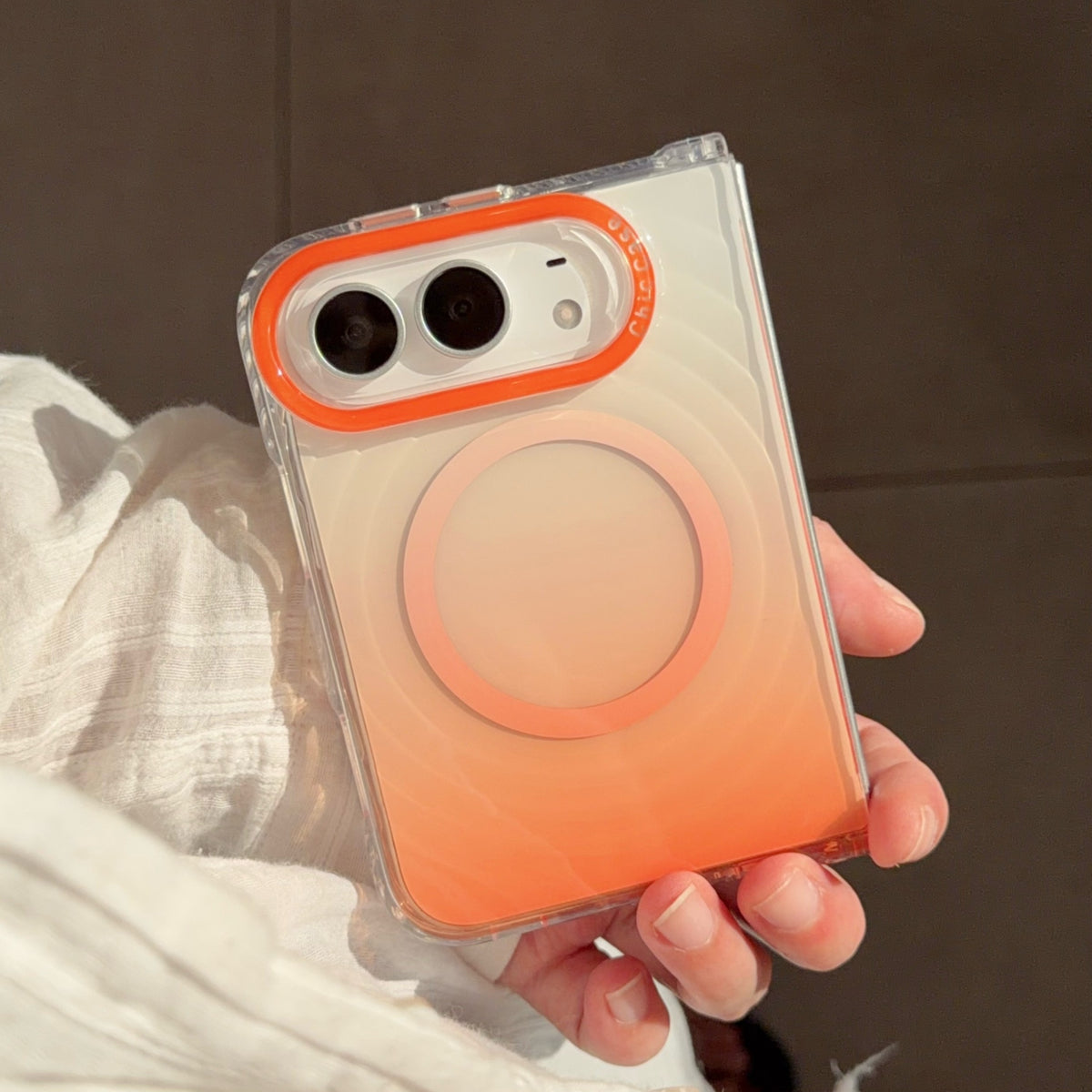 caseease pastel ripple gradient iPhone Duo case, product photo