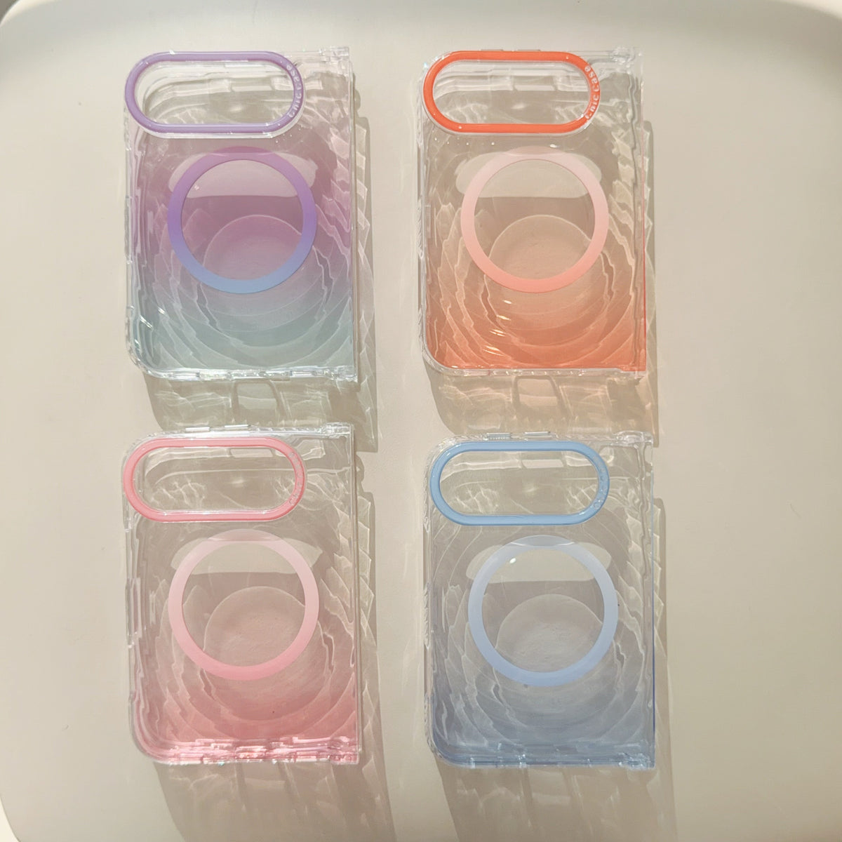 caseease pastel ripple gradient iPhone Duo case, product photo