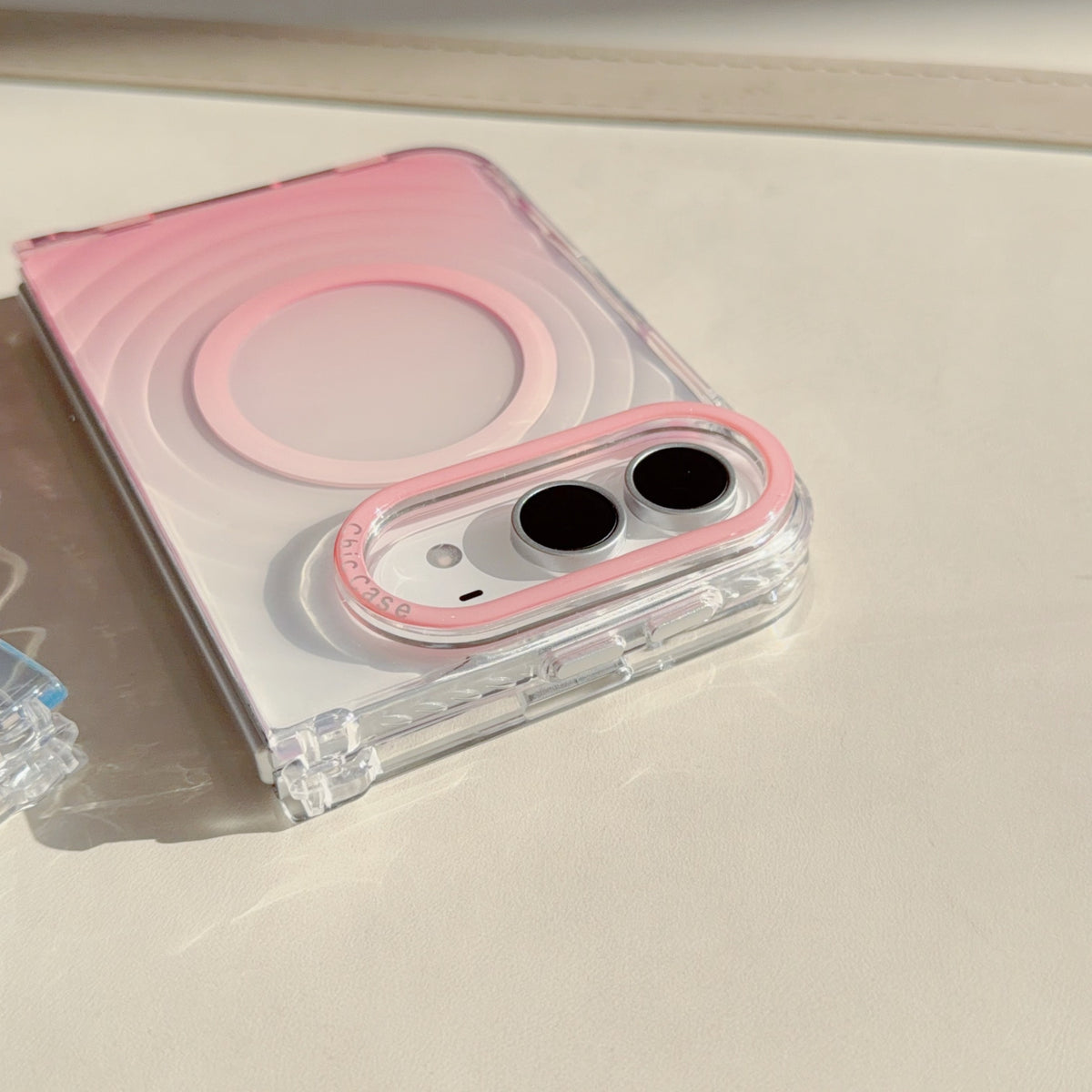 caseease pastel ripple gradient iPhone Duo case, product photo