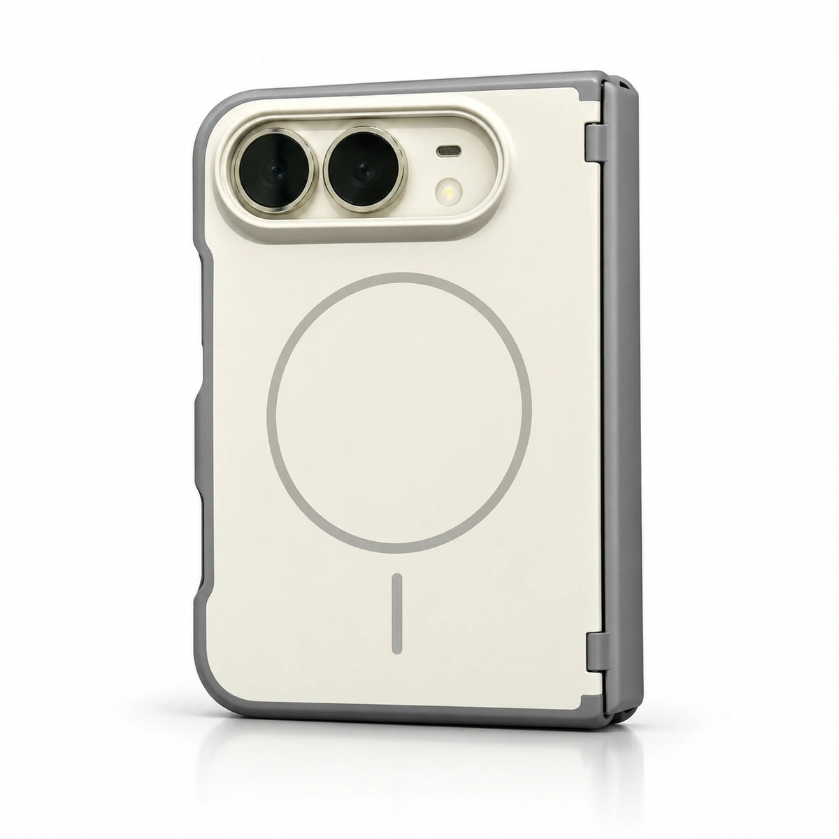 caseease Color Shield contrast-frame iPhone Duo case - Gray White