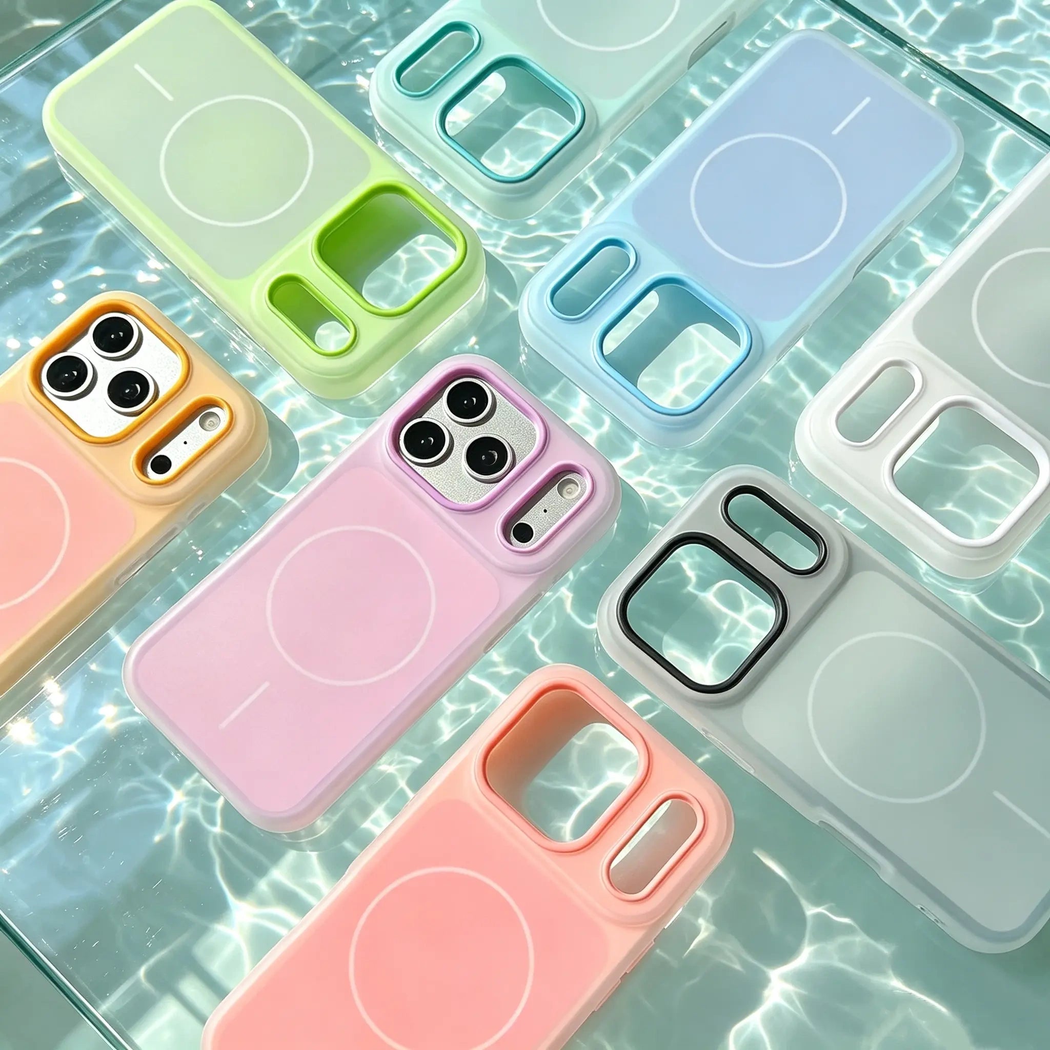 HISTORYOO for iPhone 17 Pro Max 16 Pro 15 14 Plus 13 12 11 Pro Magnetic (not strong) Defender 2 In 1 Dual Layer Jelly Soft Matte Clear Silicone + Candy Color-Blocking PC Hybrid Magsafe Wireless Charging Case Frosted Shockproof Bumper Luxury Back Cover (main image)