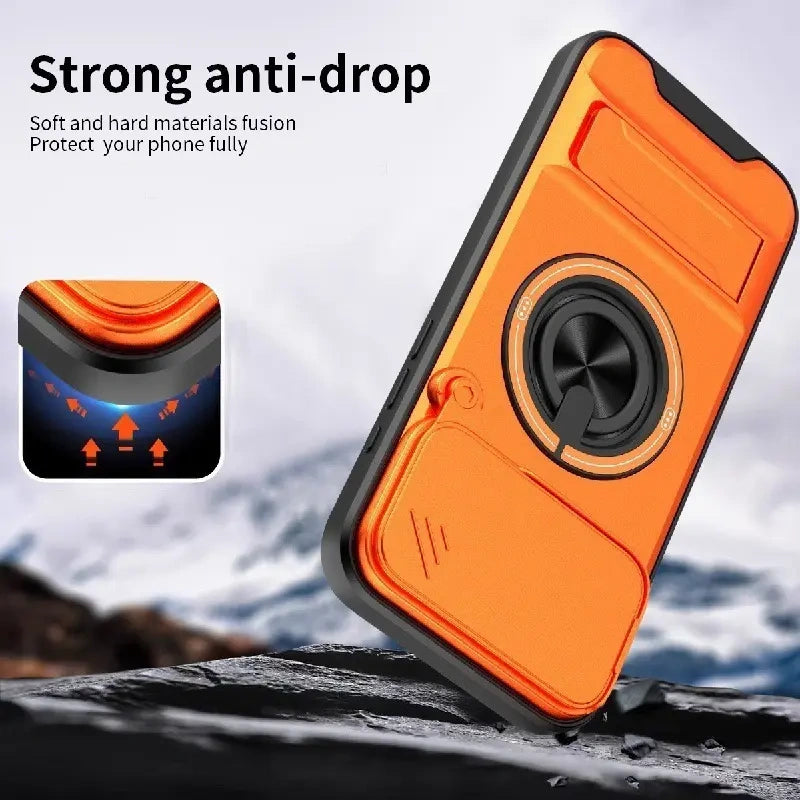 Military-Grade iPhone Case with Sliding Camera Cover & Ring Stand — view 6