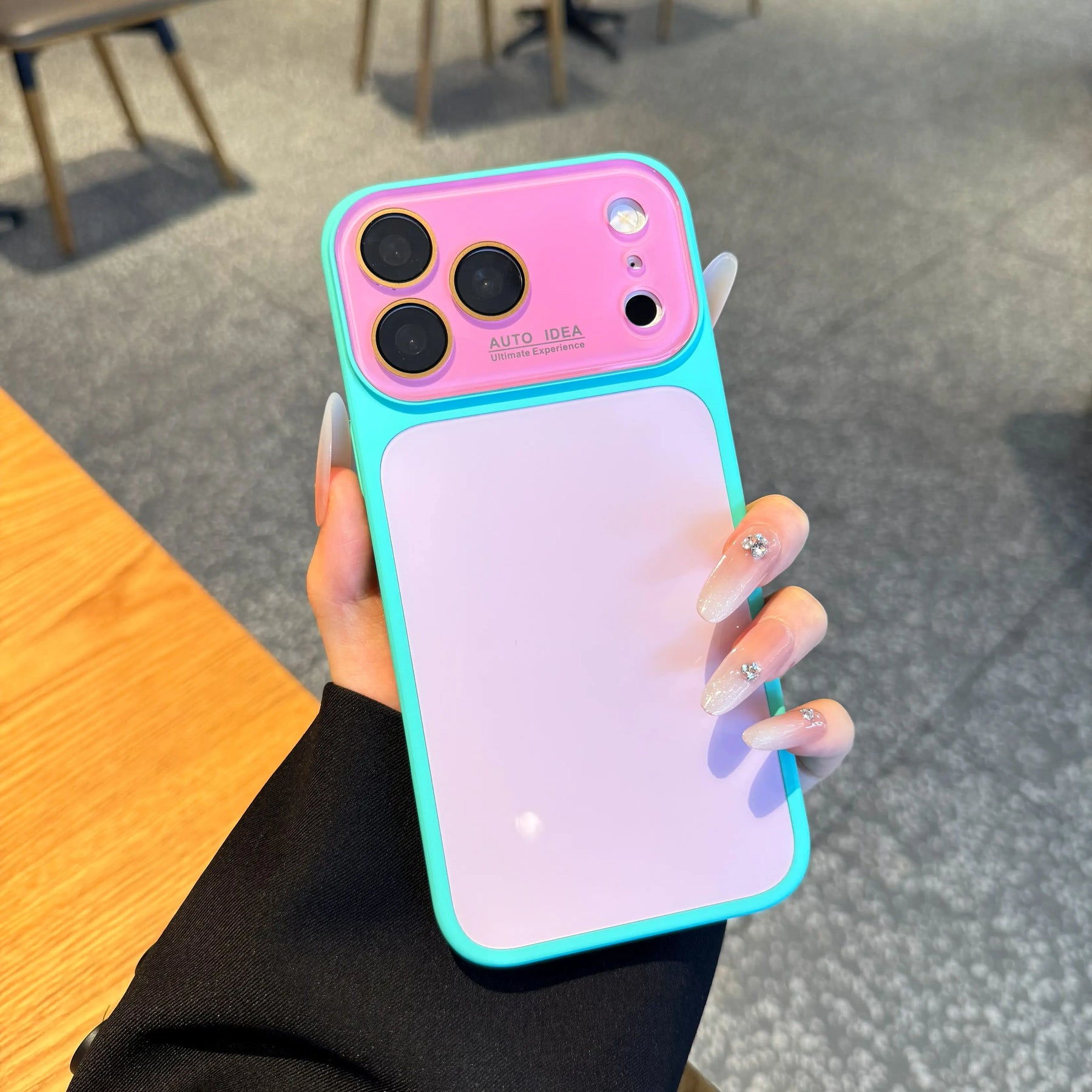 Summer Vibe Dopamine Color Block Phone Case for iPhone 17/16/15/14/13 Pro Max – Soft Touch Minimal Aesthetic Shockproof Cover, Cute Multi-Color Everyday Protective Case.LU7 - Color Light purple (variant image)