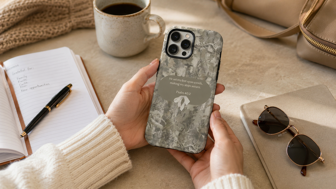 Psalm 40:2 Inspirational Phone Case inline scene 2