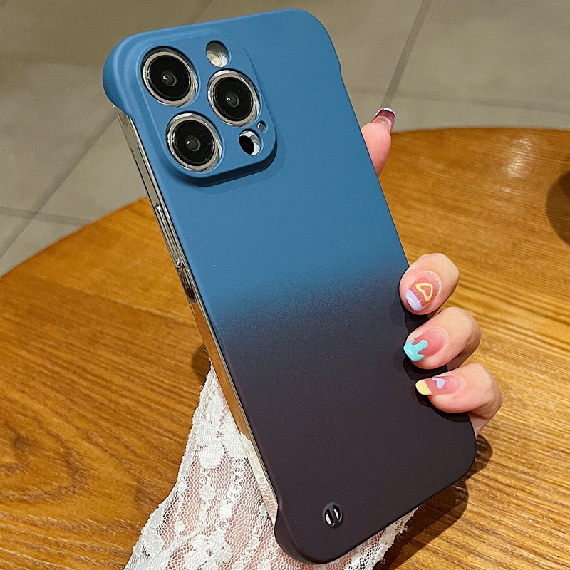 Vibrant Gradient Ombre iPhone Case | Soft Matte Liquid Silicone Cover with Camera Lens Protection, Shockproof Slim Fit