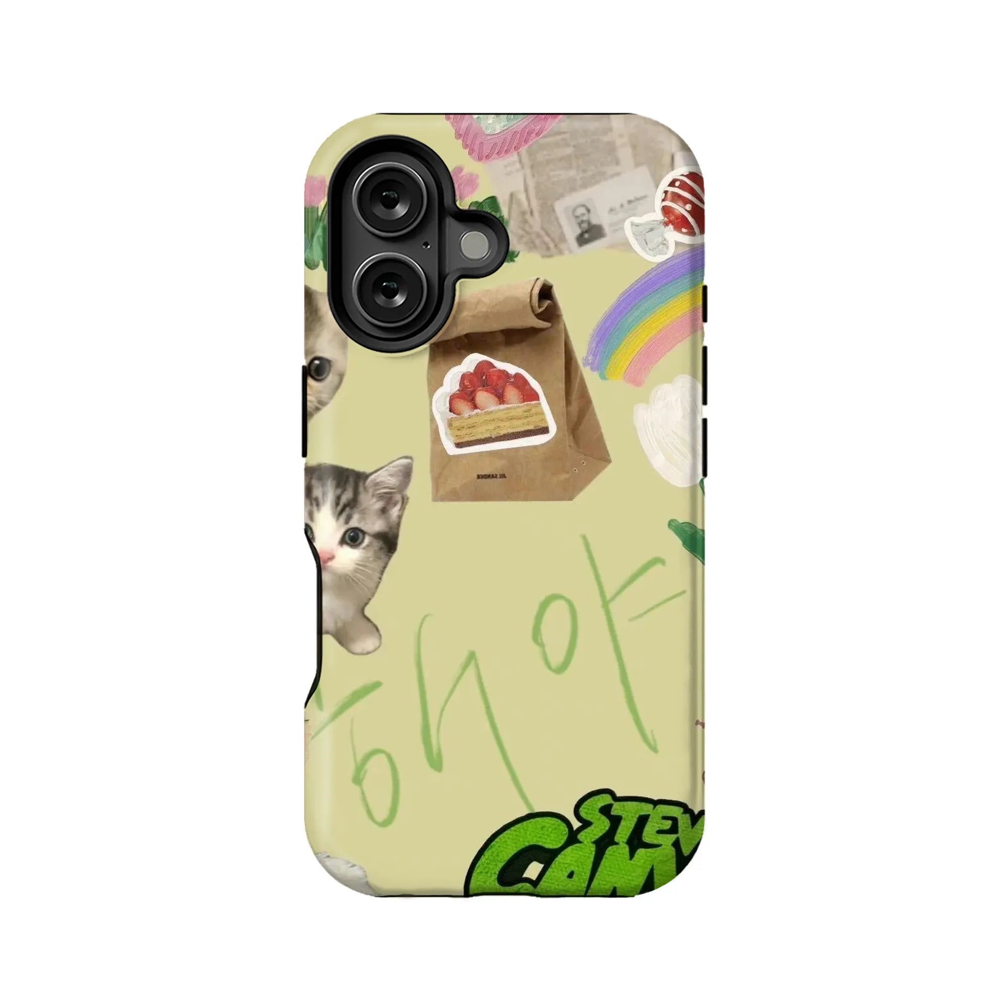 Cute Cat & Food Collage Phone Case