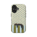 Hanging Cat Phone Case with Vintage Floral