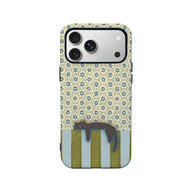 Hanging Cat Phone Case with Vintage Floral