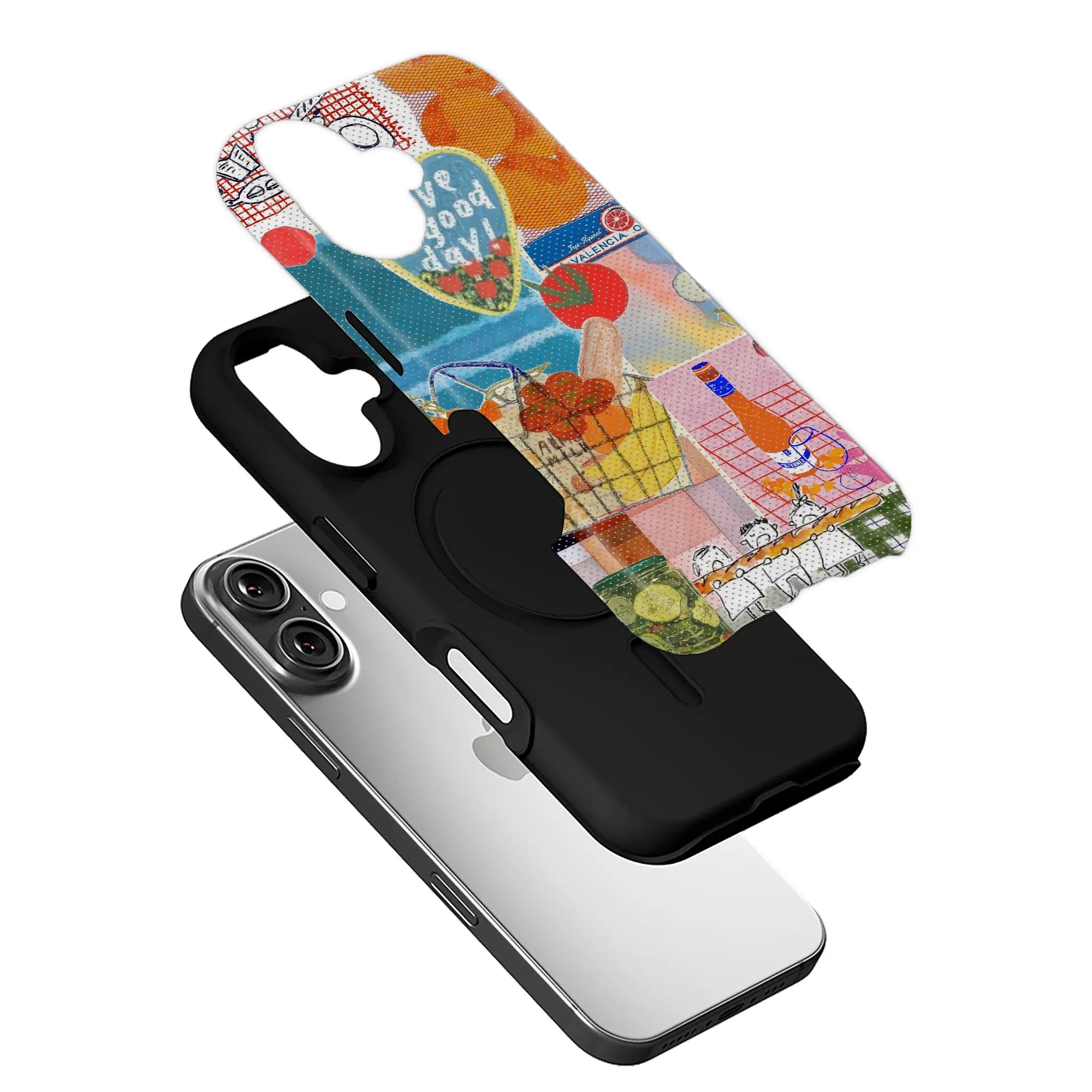 Vibrant Market Scene Phone Case