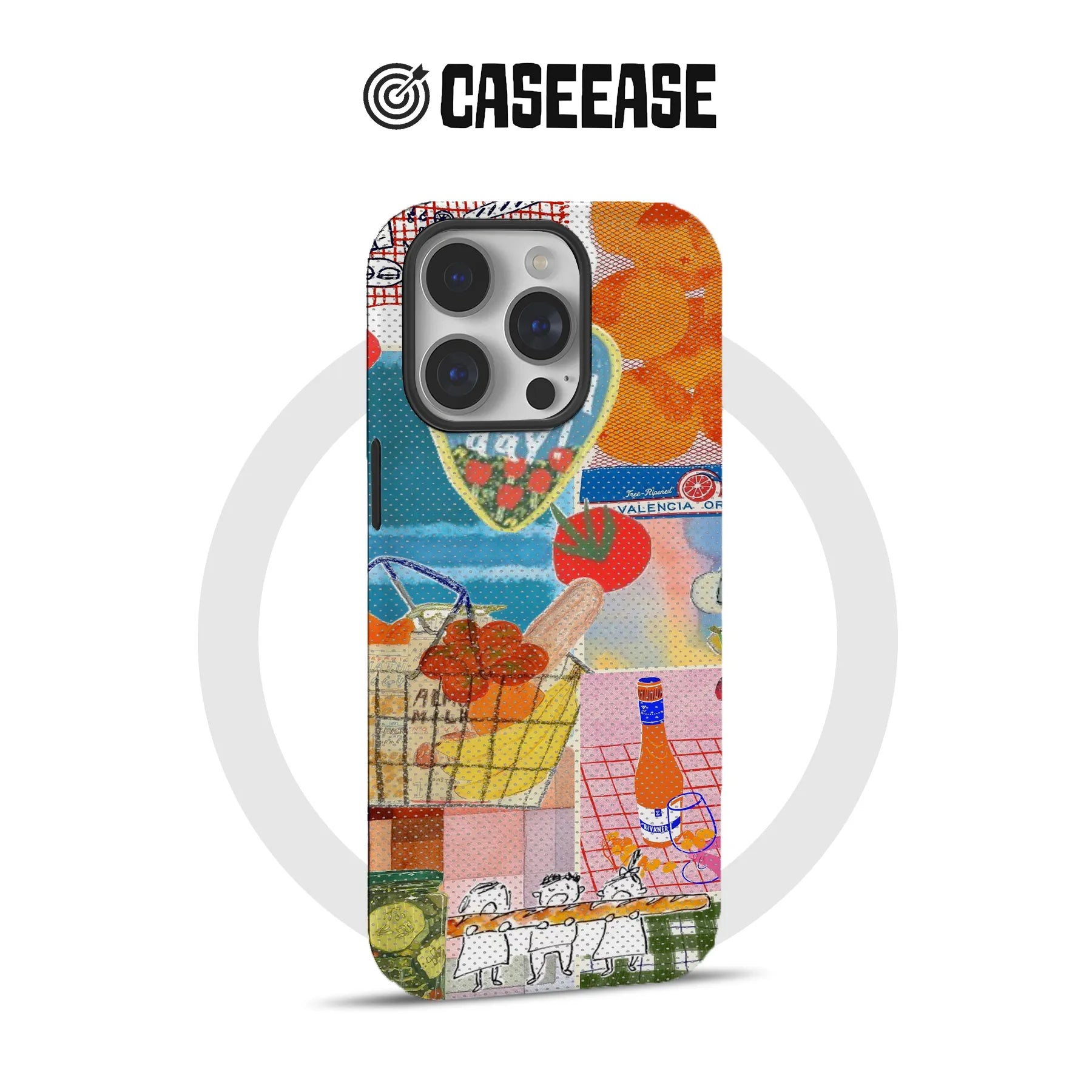 Vibrant Market Scene Phone Case