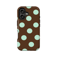 Stylish Brown Mint Dot Phone Case