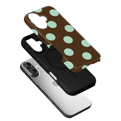 Stylish Brown Mint Dot Phone Case