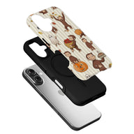 Funda para teléfono con temática otoñal de Curious George