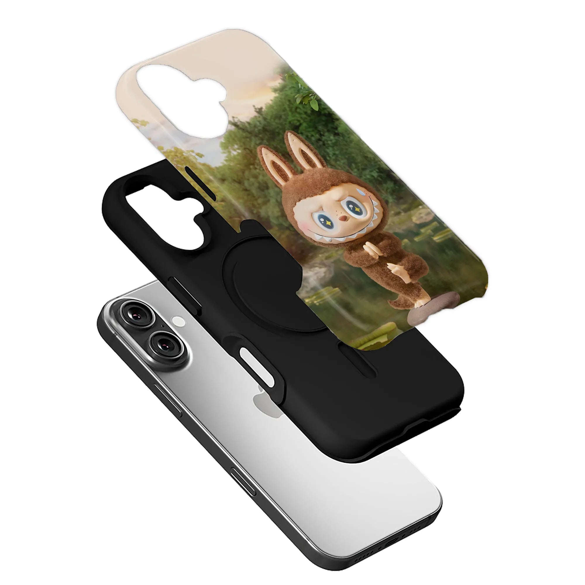 Cute Labubu Yoga Pose Phone Case