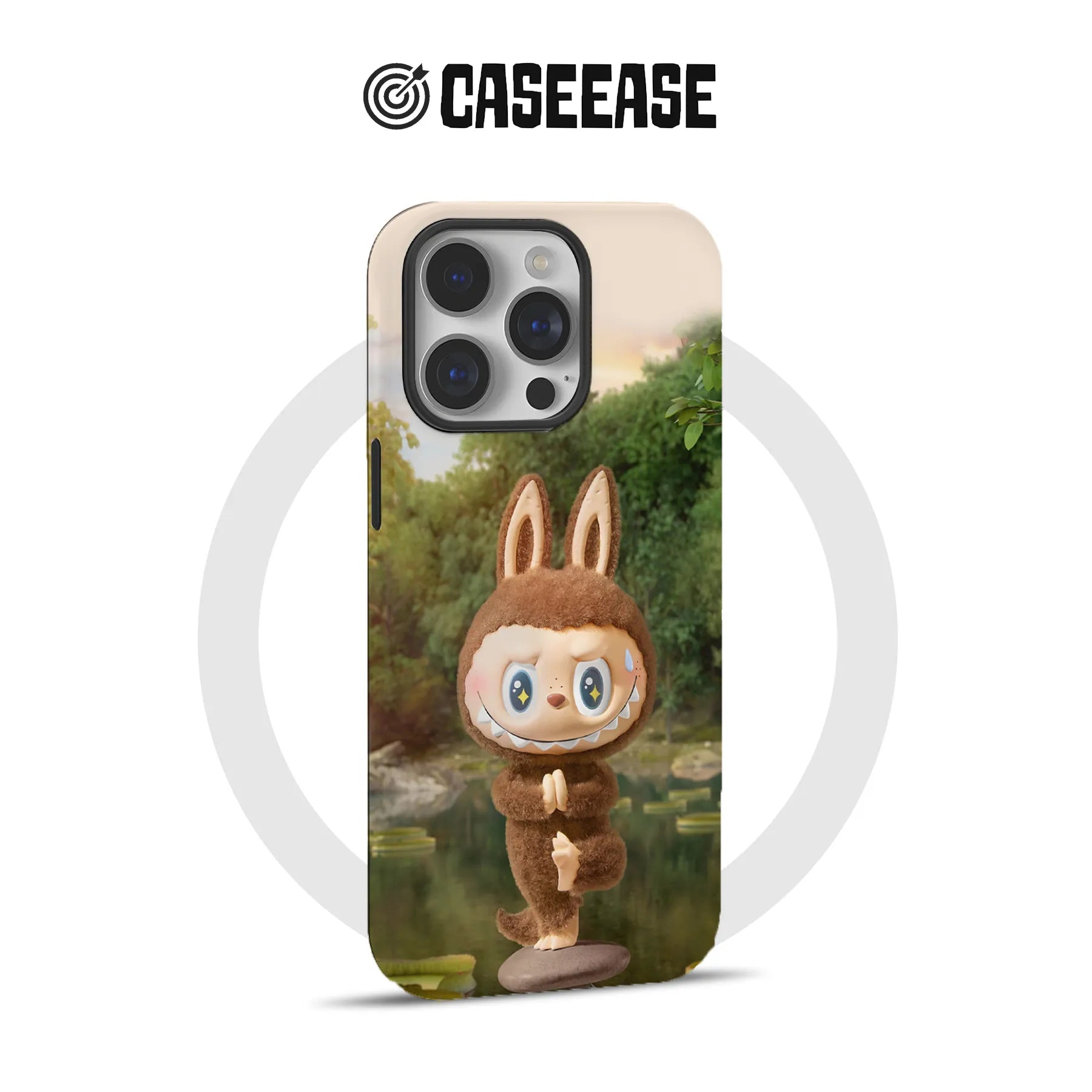 Cute Labubu Yoga Pose Phone Case