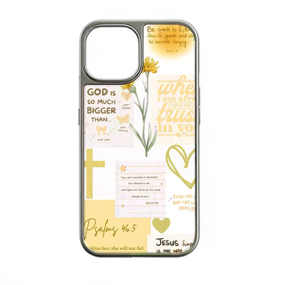 Holographic Chrome Faith Phone Case - Motivational Quotes & Nature