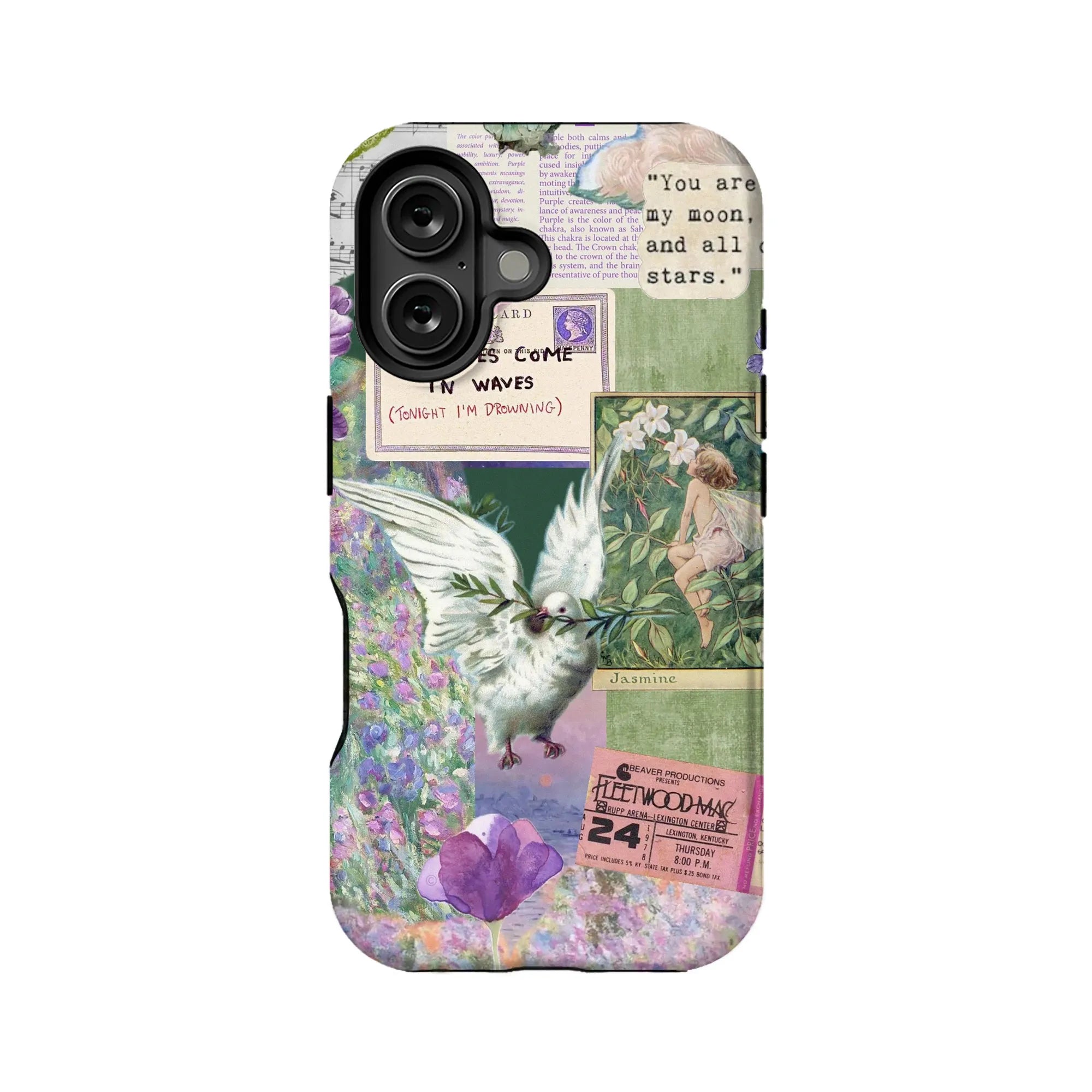 Whimsical Vintage Bird and Floral Phone Case