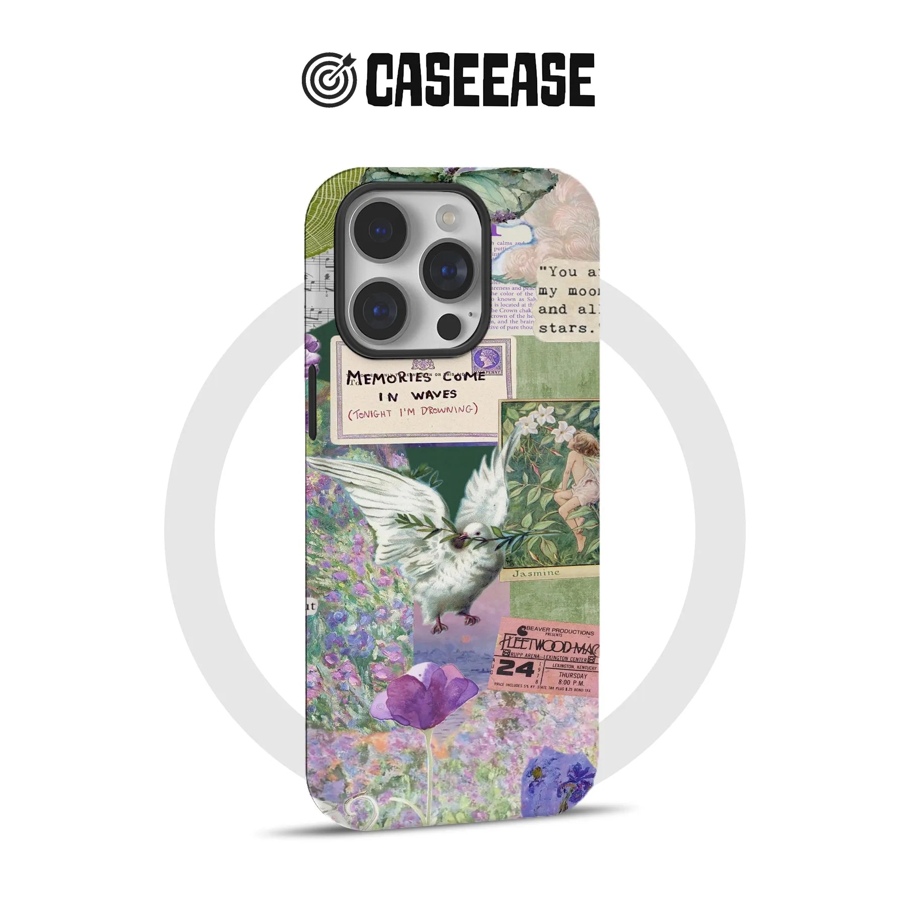 Whimsical Vintage Bird and Floral Phone Case
