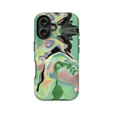 Funda para teléfono con arte facial abstracto