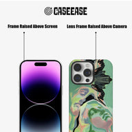 Funda para teléfono con arte facial abstracto